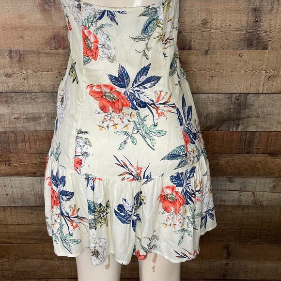 Minkpink Garden Party Halter Dress V-Neck Ivory Floral Size Medium - Picture 8 of 12